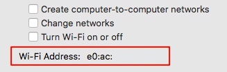 Wi-Fi Address